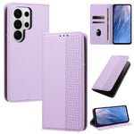 Custodia per telefono in ecopelle con motivo a meandro in rilievo e protezione RFID., For Galaxy S26 FE 5G, For Galaxy S26+ 5G, For Galaxy S26 Ultra 5G