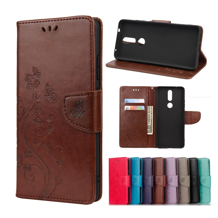 Custodia portafoglio in pelle con motivo floreale per Galaxy A42