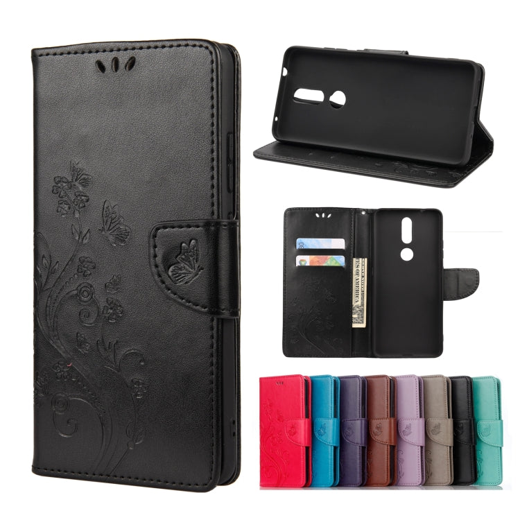 Custodia portafoglio in pelle con motivo floreale per Galaxy A42