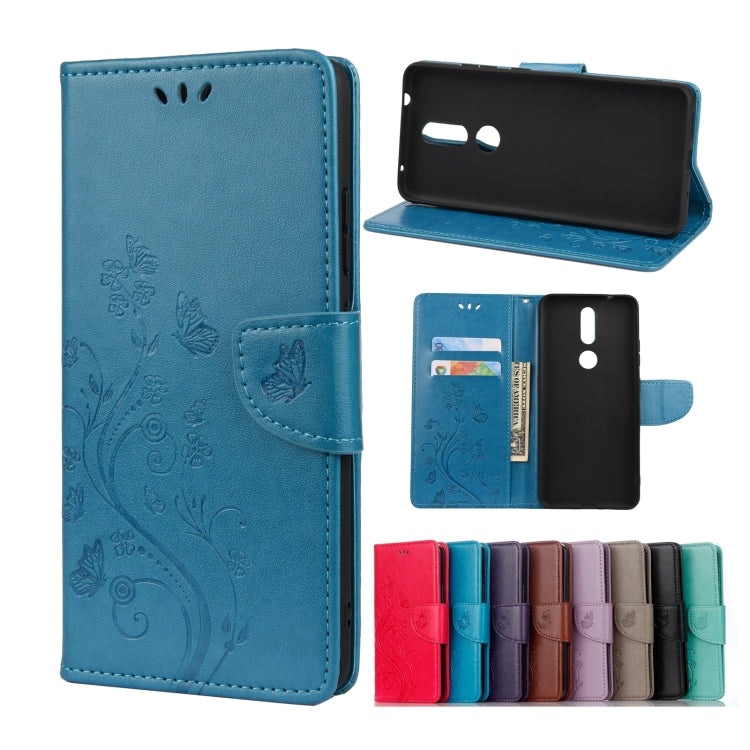 Custodia portafoglio in pelle con motivo floreale per Galaxy A42