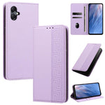 Custodia per telefono in ecopelle con motivo a meandro in rilievo e protezione RFID., For Galaxy A55 5G, For Galaxy A35 5G, For Galaxy A05 4G