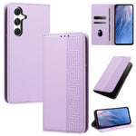 Custodia per telefono in ecopelle con motivo a meandro in rilievo e protezione RFID., For Galaxy A05s 4G, For Galaxy A25 5G, For Galaxy A24 4G