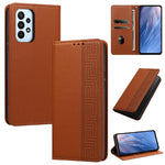 Custodia per telefono in ecopelle con motivo a meandro in rilievo e protezione RFID., For Galaxy A23 5G / 4G / M13 4G, For Galaxy A14 5G / 4G, For Galaxy A34 5G