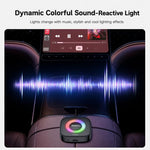Yesido KM33 Wired to Wireless CarPlay and Android Auto Car AI Smart Box Adapter with RGB Light, KM33