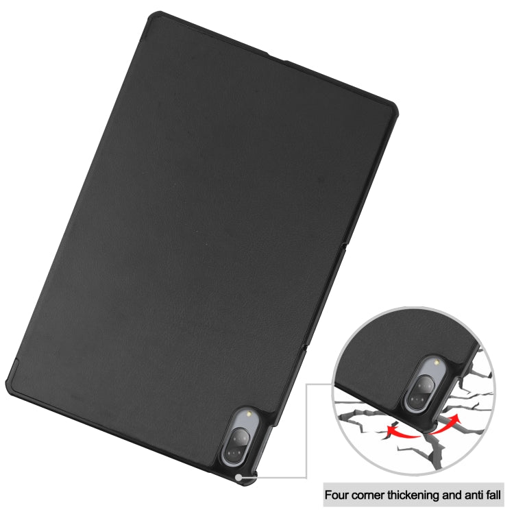 Custer Texture custodia orizzontale in pelle flip con supporto a tre pieghe e funzione Sleep/Wake-up, For Lenovo Tab P11 Pro (TB-XJ706F), For Lenovo Tab P11 (TB-J606F)