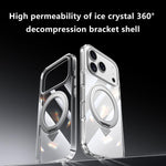 Custodia per telefono magnetica antiurto SULADA trasparente galvanizzata con airbag., For iPhone 18 Pro, For iPhone 18 Pro Max