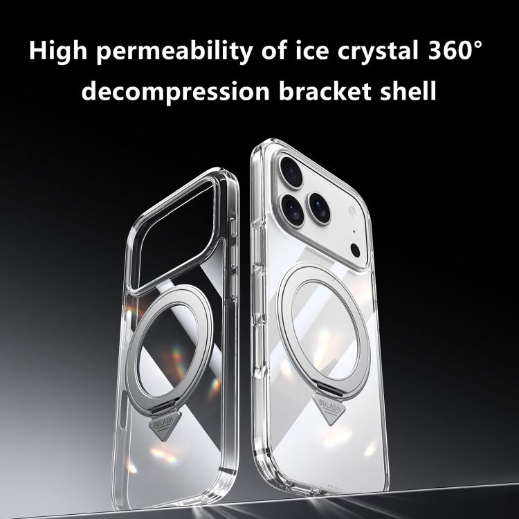 Custodia per telefono magnetica antiurto SULADA trasparente galvanizzata con airbag., For iPhone 18 Pro, For iPhone 18 Pro Max
