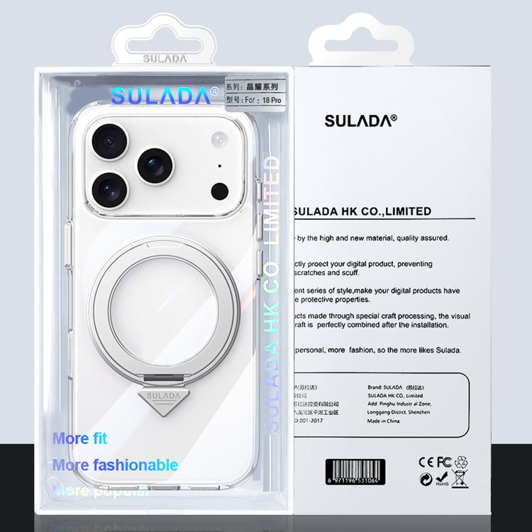 Custodia per telefono magnetica antiurto SULADA trasparente galvanizzata con airbag., For iPhone 18 Pro, For iPhone 18 Pro Max