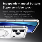 Custodia per telefono magnetica antiurto SULADA trasparente galvanizzata con airbag., For iPhone 18 Pro, For iPhone 18 Pro Max