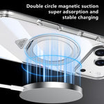 Custodia per telefono magnetica antiurto SULADA trasparente galvanizzata con airbag., For iPhone 18 Pro, For iPhone 18 Pro Max