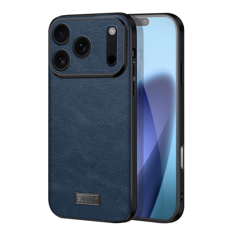 Custodia per telefono SULADA antiurto ibrida in TPU e pelle fatta a mano con fori di precisione, For iPhone 18 Pro Max, For iPhone 18 Pro