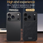 Custodia per telefono SULADA antiurto ibrida in TPU e pelle fatta a mano con fori di precisione, For iPhone 18 Pro Max, For iPhone 18 Pro