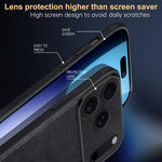 Custodia per telefono SULADA antiurto ibrida in TPU e pelle fatta a mano con fori di precisione, For iPhone 18 Pro Max, For iPhone 18 Pro