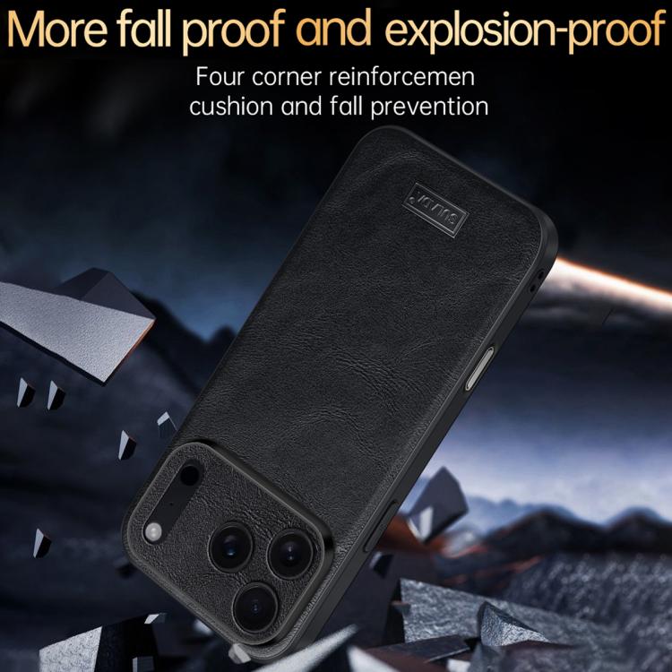 Custodia per telefono SULADA antiurto ibrida in TPU e pelle fatta a mano con fori di precisione, For iPhone 18 Pro Max, For iPhone 18 Pro