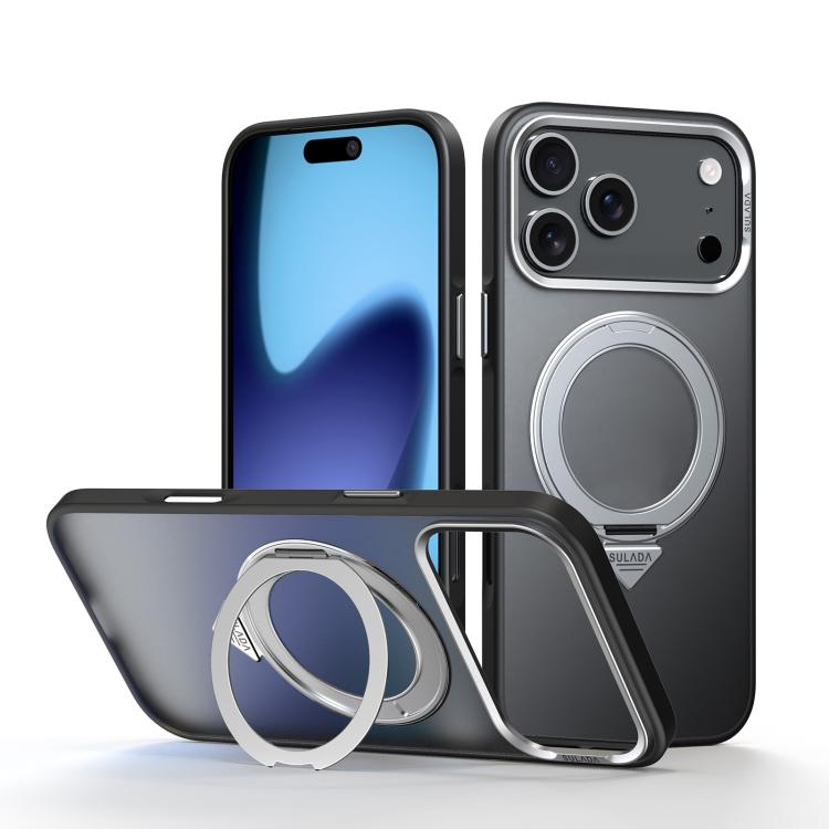 Custodia per telefono magnetica satinata SULADA con supporto girevole a 360 gradi., For iPhone 17 Pro Max, For iPhone 17 Pro, For iPhone 17