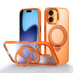 Custodia per telefono magnetica satinata SULADA con supporto girevole a 360 gradi., For iPhone 17 Pro Max, For iPhone 17 Pro, For iPhone 17
