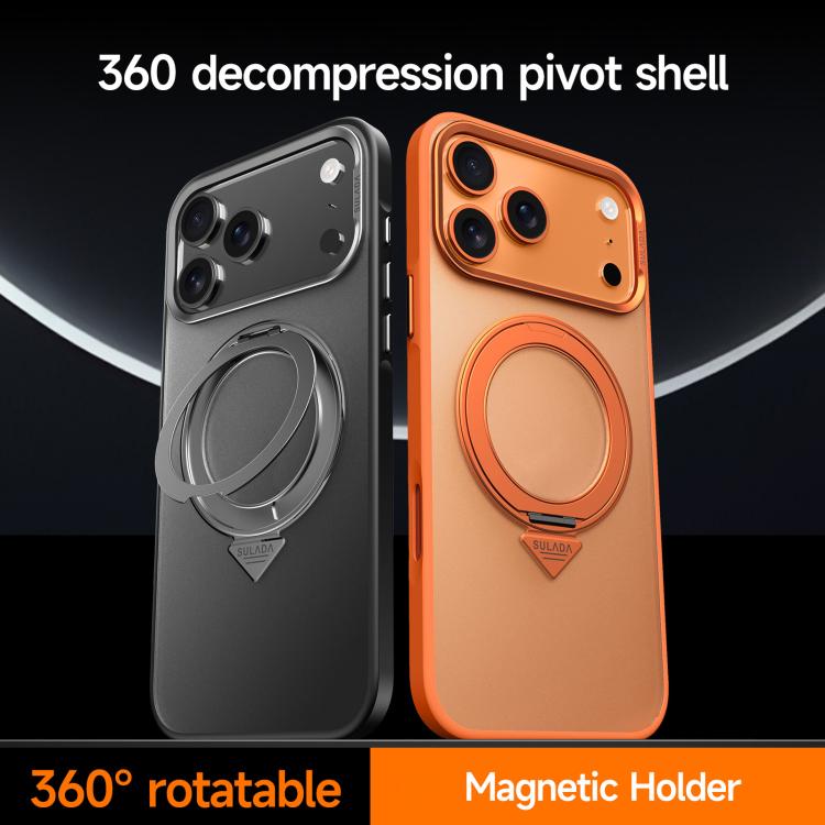 Custodia per telefono magnetica satinata SULADA con supporto girevole a 360 gradi., For iPhone 17 Pro Max, For iPhone 17 Pro, For iPhone 17