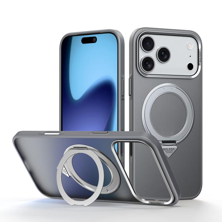 Custodia per telefono magnetica satinata SULADA con supporto girevole a 360 gradi., For iPhone 18 Pro, For iPhone 18 Pro Max