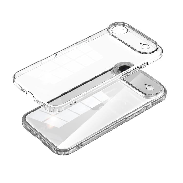 Custodia per telefono ibrida SULADA in policarbonato trasparente con rivestimento cristallino e TPU., For iPhone 18 Pro, For iPhone 18 Pro Max, For iPhone 17 Pro Max, For iPhone 17 Pro, For iPhone 17, For iPhone Air