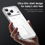 Custodia per telefono ibrida SULADA in policarbonato trasparente con rivestimento cristallino e TPU., For iPhone 18 Pro, For iPhone 18 Pro Max, For iPhone 17 Pro Max, For iPhone 17 Pro, For iPhone 17, For iPhone Air
