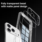 Custodia per telefono ibrida SULADA in policarbonato trasparente con rivestimento cristallino e TPU., For iPhone 18 Pro, For iPhone 18 Pro Max, For iPhone 17 Pro Max, For iPhone 17 Pro, For iPhone 17, For iPhone Air