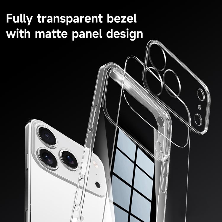 Custodia per telefono ibrida SULADA in policarbonato trasparente con rivestimento cristallino e TPU., For iPhone 18 Pro, For iPhone 18 Pro Max, For iPhone 17 Pro Max, For iPhone 17 Pro, For iPhone 17, For iPhone Air