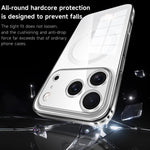 Custodia per telefono ibrida SULADA in policarbonato trasparente con rivestimento cristallino e TPU., For iPhone 18 Pro, For iPhone 18 Pro Max, For iPhone 17 Pro Max, For iPhone 17 Pro, For iPhone 17, For iPhone Air