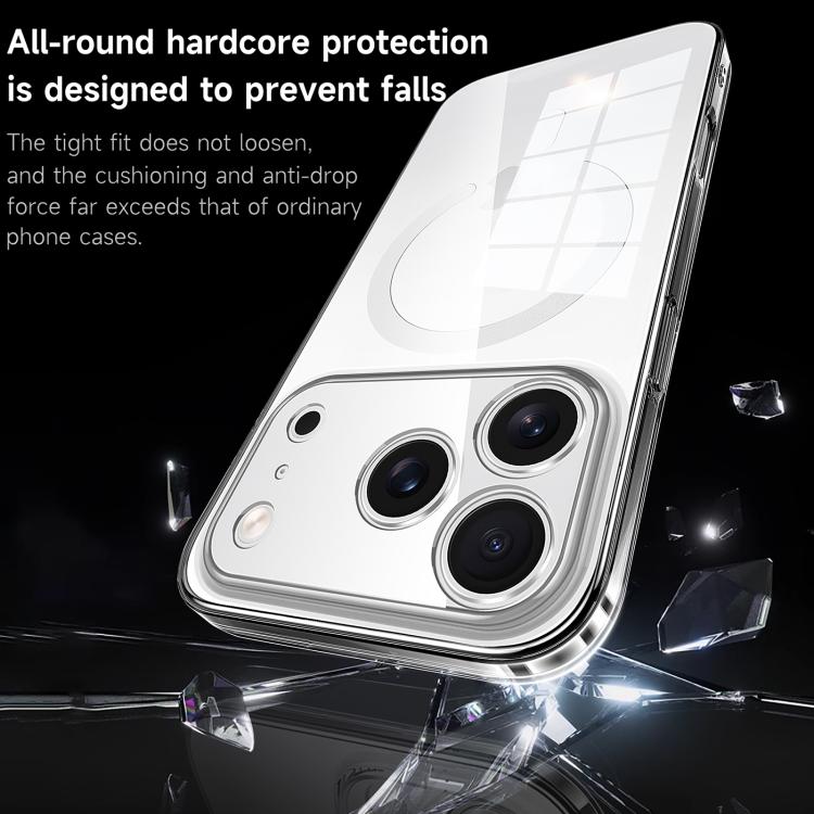 Custodia per telefono ibrida SULADA in policarbonato trasparente con rivestimento cristallino e TPU., For iPhone 18 Pro, For iPhone 18 Pro Max, For iPhone 17 Pro Max, For iPhone 17 Pro, For iPhone 17, For iPhone Air