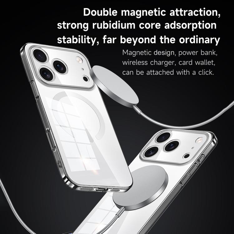Custodia per telefono ibrida SULADA in policarbonato trasparente con rivestimento cristallino e TPU., For iPhone 18 Pro, For iPhone 18 Pro Max, For iPhone 17 Pro Max, For iPhone 17 Pro, For iPhone 17, For iPhone Air