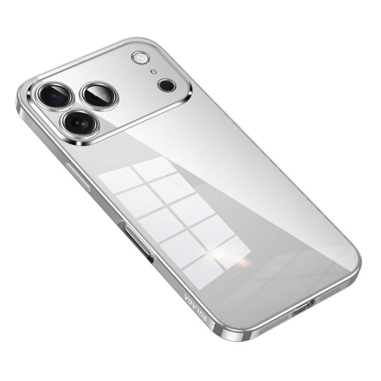 Custodia per telefono trasparente in TPU con finitura metallizzata della serie SULADA Shine Through., For iPhone 18 Pro, For iPhone 18 Pro Max