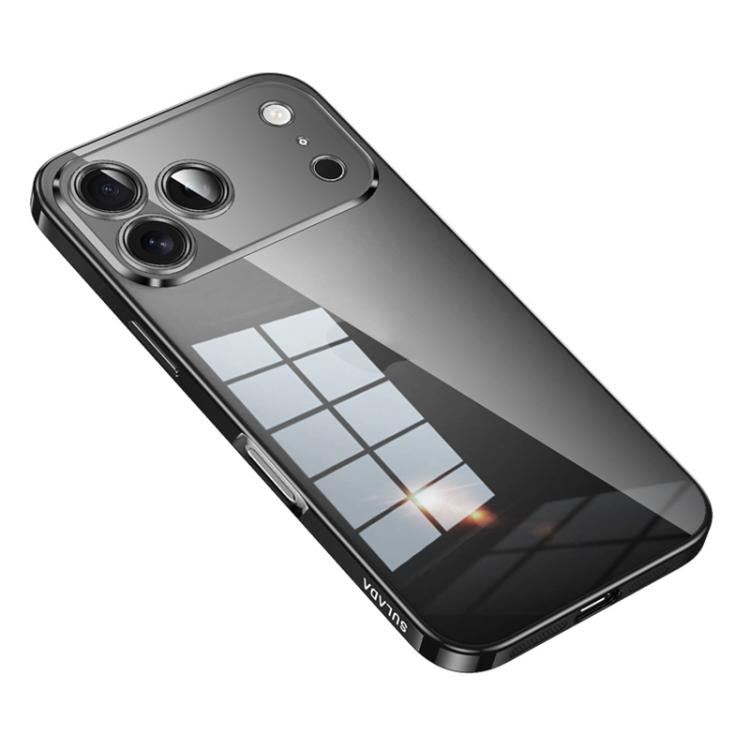 Custodia per telefono trasparente in TPU con finitura metallizzata della serie SULADA Shine Through., For iPhone 18 Pro, For iPhone 18 Pro Max