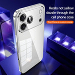 Custodia per telefono trasparente in TPU con finitura metallizzata della serie SULADA Shine Through., For iPhone 18 Pro, For iPhone 18 Pro Max