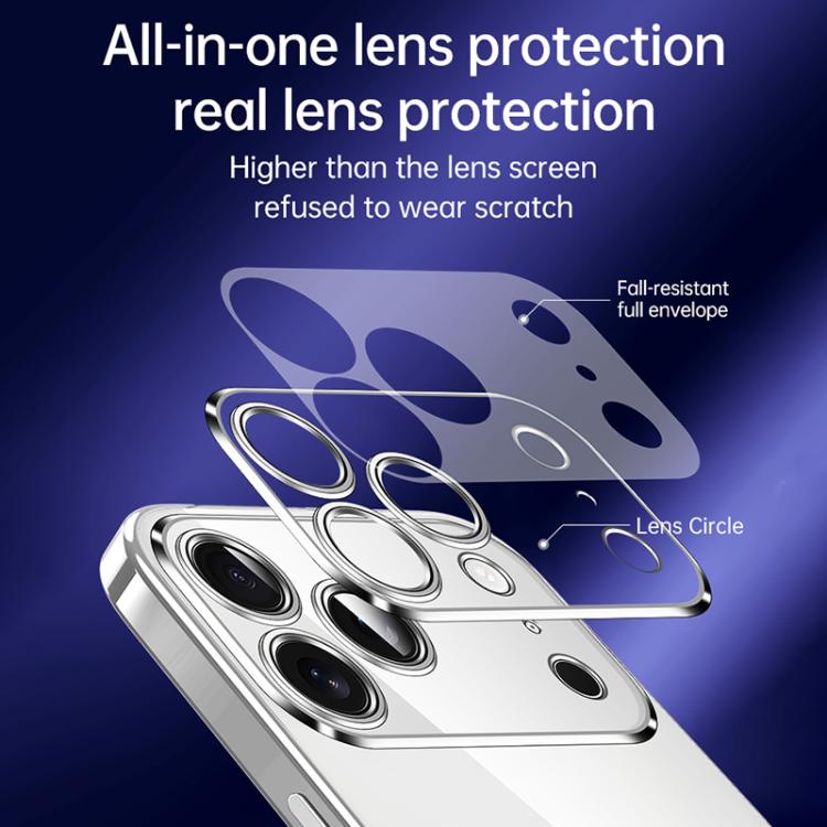 Custodia per telefono trasparente in TPU con finitura metallizzata della serie SULADA Shine Through., For iPhone 18 Pro, For iPhone 18 Pro Max