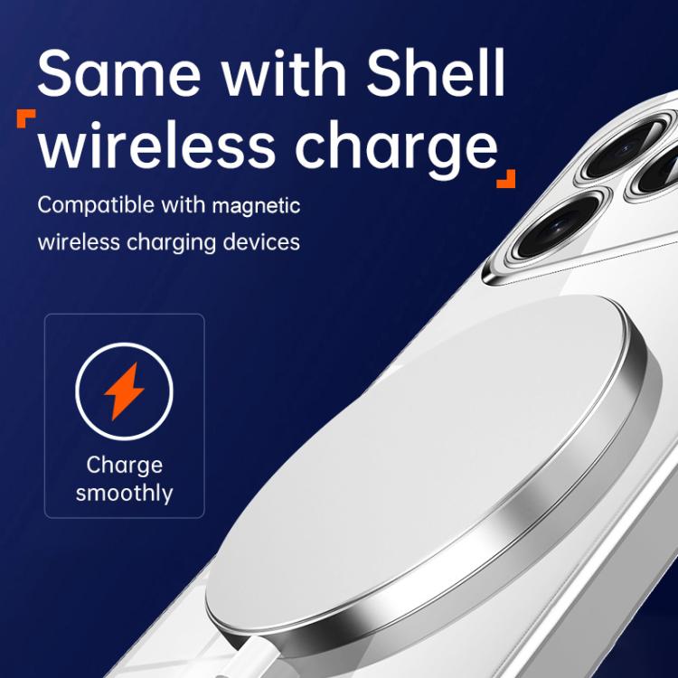 Custodia per telefono trasparente in TPU con finitura metallizzata della serie SULADA Shine Through., For iPhone 18 Pro, For iPhone 18 Pro Max
