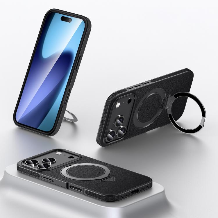 Custodia per telefono SULADA in pelle pieno fiore con supporto magnetico MagSafe., For iPhone 18 Pro, For iPhone 18 Pro Max, For iPhone 17 Pro Max, For iPhone 17 Pro, For iPhone 17