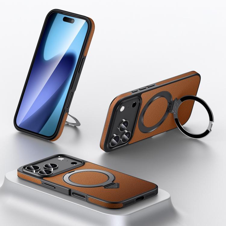 Custodia per telefono SULADA in pelle pieno fiore con supporto magnetico MagSafe., For iPhone 18 Pro, For iPhone 18 Pro Max, For iPhone 17 Pro Max, For iPhone 17 Pro, For iPhone 17