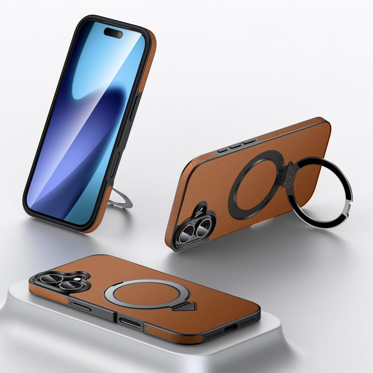 Custodia per telefono SULADA in pelle pieno fiore con supporto magnetico MagSafe., For iPhone 18 Pro, For iPhone 18 Pro Max, For iPhone 17 Pro Max, For iPhone 17 Pro, For iPhone 17