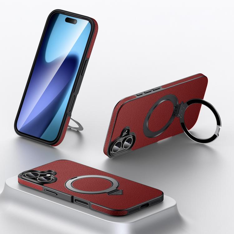 Custodia per telefono SULADA in pelle pieno fiore con supporto magnetico MagSafe., For iPhone 18 Pro, For iPhone 18 Pro Max, For iPhone 17 Pro Max, For iPhone 17 Pro, For iPhone 17