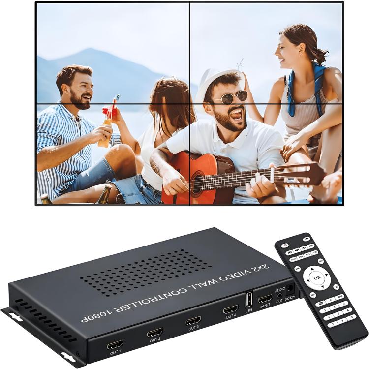 NK-BT44 HDMI 2x2 High-Definition Video Adapter with USB Interface, US Plug, EU Plug, UK Plug, AU Plug