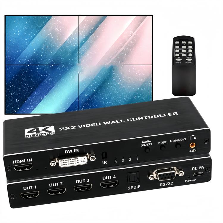 Processore video HDMI 2x2 4K con casting wireless