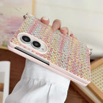Custodia per telefono con texture Fantasy Weave e morsetto laterale magnetico ad asse centrale, For Galaxy Z Fold8 5G