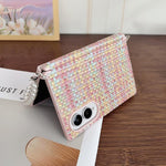 Custodia per telefono con texture Fantasy Weave e morsetto laterale magnetico ad asse centrale, For Galaxy Z Fold8 5G