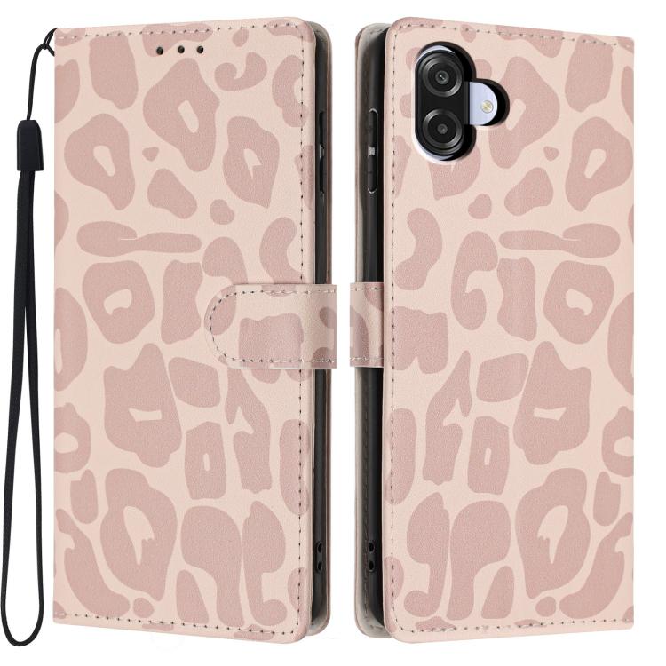 Portafoglio con stampa leopardata, custodia per telefono in ecopelle con cordino, For Galaxy A08 / A07 / A06, For Galaxy A18 / A17 / A26, For Galaxy A57 5G, For Galaxy A37 5G