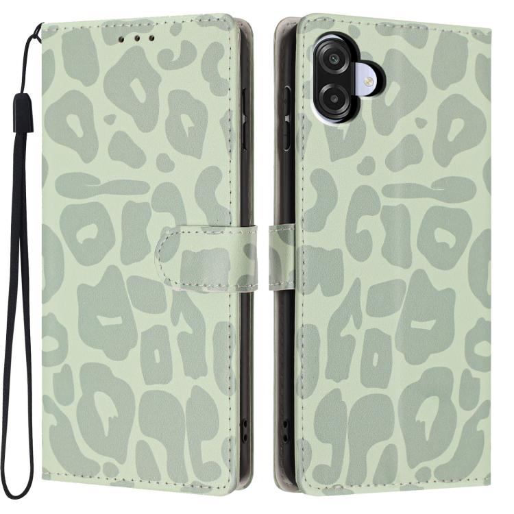 Portafoglio con stampa leopardata, custodia per telefono in ecopelle con cordino, For Galaxy A08 / A07 / A06, For Galaxy A18 / A17 / A26, For Galaxy A57 5G, For Galaxy A37 5G