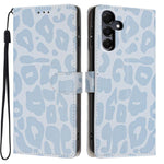 Portafoglio con stampa leopardata, custodia per telefono in ecopelle con cordino, For Galaxy A56 5G, For Galaxy A36 5G, For Galaxy A16 5G / 4G, For Galaxy A25 5G / 4G