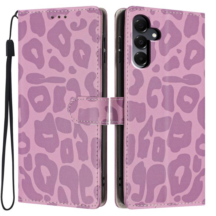 Portafoglio con stampa leopardata, custodia per telefono in ecopelle con cordino, For Galaxy A56 5G, For Galaxy A36 5G, For Galaxy A16 5G / 4G, For Galaxy A25 5G / 4G