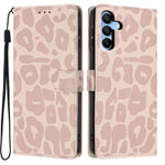 Portafoglio con stampa leopardata, custodia per telefono in ecopelle con cordino, For Galaxy A15 5G / 4G, For Galaxy A55 5G, For Galaxy A35 5G, For Galaxy A05