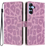 Portafoglio con stampa leopardata, custodia per telefono in ecopelle con cordino, For Galaxy A15 5G / 4G, For Galaxy A55 5G, For Galaxy A35 5G, For Galaxy A05