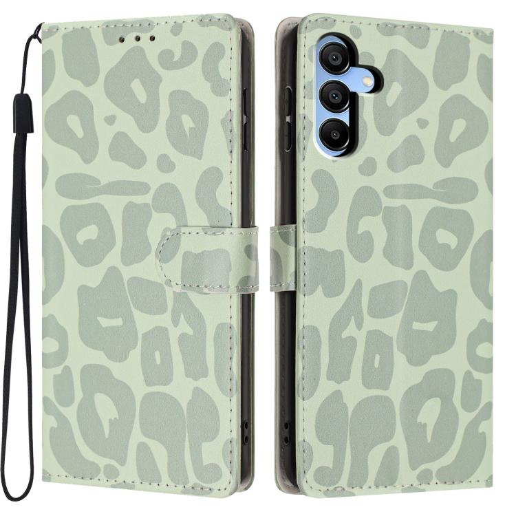 Portafoglio con stampa leopardata, custodia per telefono in ecopelle con cordino, For Galaxy A15 5G / 4G, For Galaxy A55 5G, For Galaxy A35 5G, For Galaxy A05