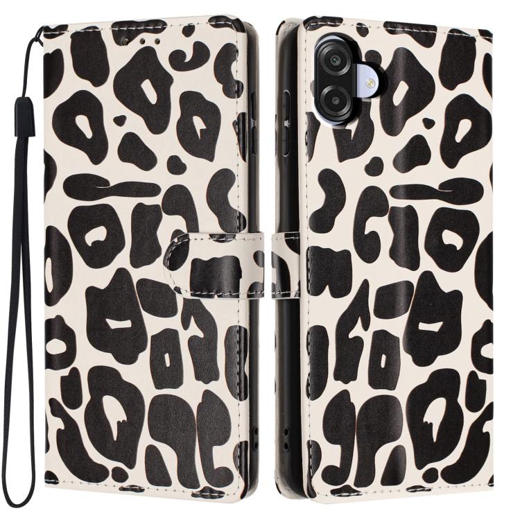Portafoglio con stampa leopardata, custodia per telefono in ecopelle con cordino, For Galaxy A15 5G / 4G, For Galaxy A55 5G, For Galaxy A35 5G, For Galaxy A05